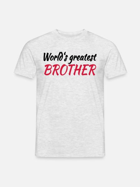 World's greatest brother - Männer T-Shirt - Grau meliert