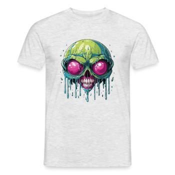 Alien écrasé - T-shirt homme - gris chiné - Devant - AI Model Male 178 dark (178cm)