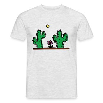 Cactus - Men's T-Shirt - heather grey - Front - AI Model Male 178 dark (178cm)