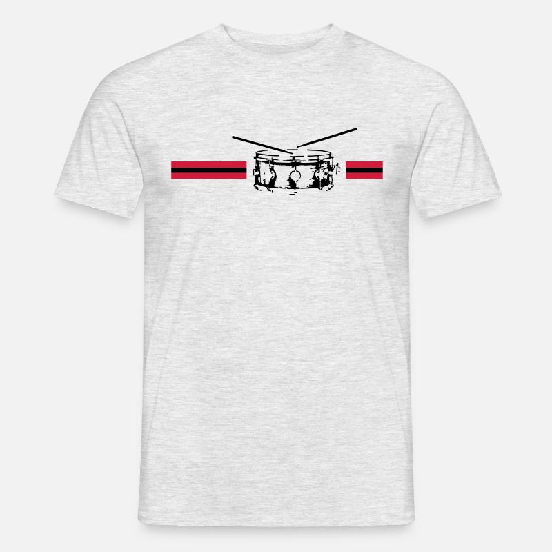 snare drum - Männer T-Shirt - Grau meliert