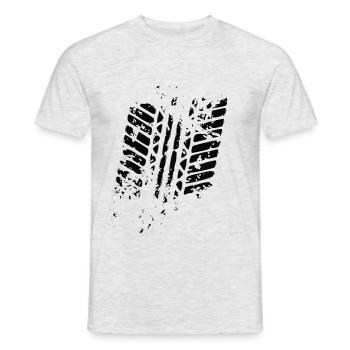 Reifenspur - Männer T-Shirt - Grau meliert - Vorne - AI Model Male 178 dark (178cm)