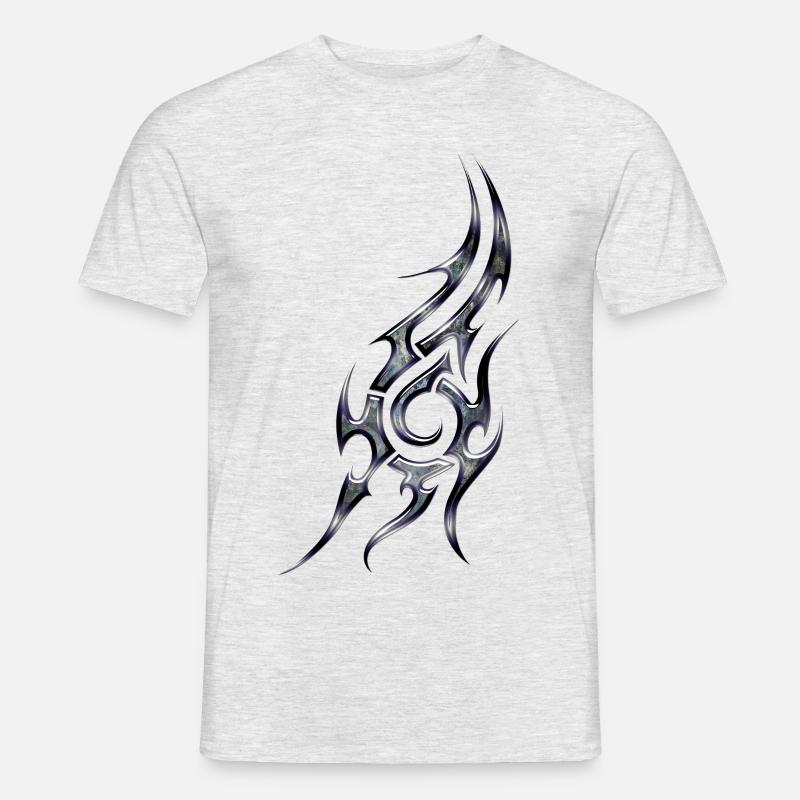 Tribal 3 von Custom - Männer T-Shirt - Grau meliert