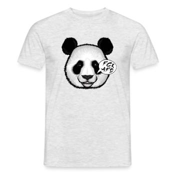 Panda gegen Rassismus gegen Nazis FCK AFD - Männer T-Shirt - Grau meliert - Vorne - AI Model Male 178 dark (178cm)