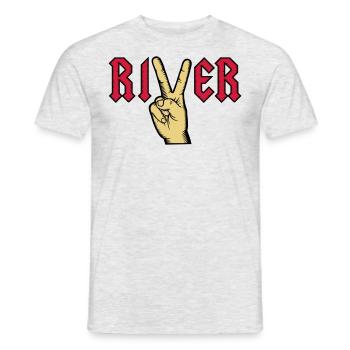 River Viktory hand multicolour - Men's T-Shirt - heather grey - Front - AI Model Male 178 dark (178cm)
