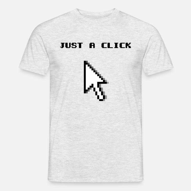 Klick Pixel - Männer T-Shirt - Grau meliert