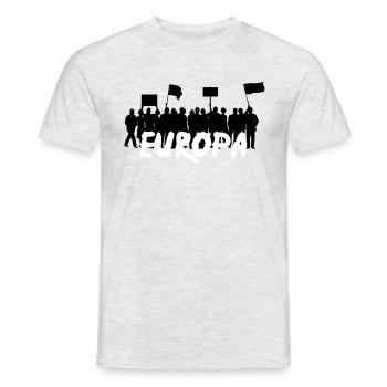 europe - Men's T-Shirt - heather grey - Front - AI Model Male 178 dark (178cm)