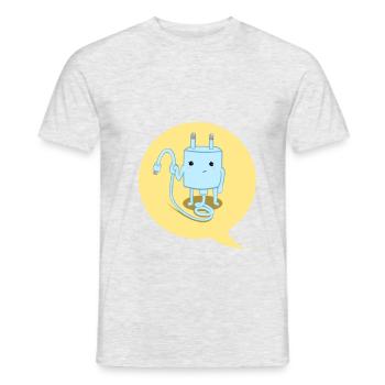 No energy - Men's T-Shirt - heather grey - Front - AI Model Male 178 dark (178cm)
