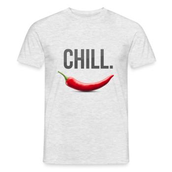 Chill - Men's T-Shirt - heather grey - Front - AI Model Male 178 dark (178cm)