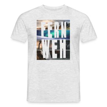 Fernweh - Männer T-Shirt - Grau meliert - Vorne - AI Model Male 178 dark (178cm)