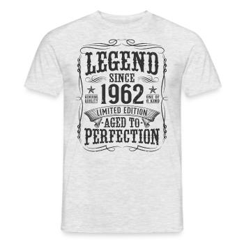 Legend 1962 Vintage Cadeau d’anniversaire - T-shirt homme - gris chiné - Devant - AI Model Male 178 dark (178cm)