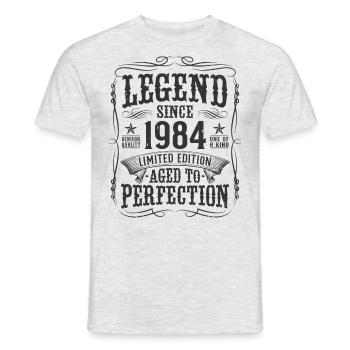 Legende 1984 Jahrgang Geburtstag Geschenk - Männer T-Shirt - Grau meliert - Vorne - AI Model Male 178 dark (178cm)