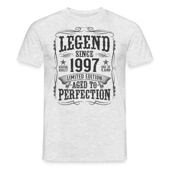 Legende 1997 Jahrgang Geburtstag Geschenk - Männer T-Shirt - Grau meliert - Vorne - AI Model Male 178 dark (178cm)