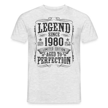 Legend 1980 Vintage Birthday Gift - Men's T-Shirt - heather grey - Front - AI Model Male 178 dark (178cm)