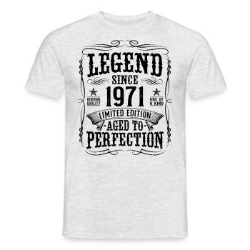 Legend 1971 Vintage Cadeau d’anniversaire - T-shirt homme - gris chiné - Devant - AI Model Male 178 dark (178cm)