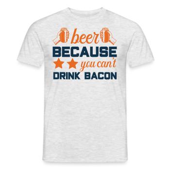 Beer and Bacon - Men's T-Shirt - heather grey - Front - AI Model Male 178 dark (178cm)