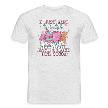 Christmas, gingerbread, coffee and biscuits. - Men's T-Shirt - heather grey - Front - AI Model Male 178 dark (178cm)