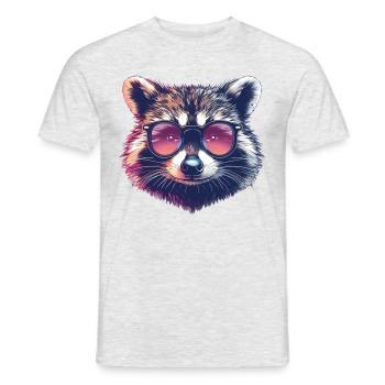 Summer Racoon v2 - Men's T-Shirt - heather grey - Front - AI Model Male 178 dark (178cm)