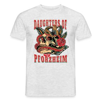 Pforzheim Power-Frau daughters of Pforzheim Retro - Men's T-Shirt - heather grey - Front - AI Model Male 178 dark (178cm)