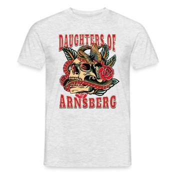 Arnsberg Frau Geschenk daughters of Arnsberg - Männer T-Shirt - Grau meliert - Vorne - AI Model Male 178 dark (178cm)
