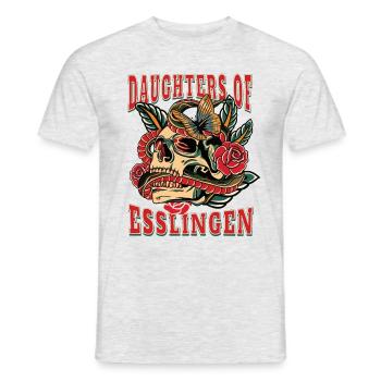 Esslingen Frau Geschenk daughters of Esslingen - Männer T-Shirt - Grau meliert - Vorne - AI Model Male 178 dark (178cm)