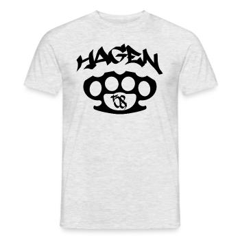Hagen - Männer T-Shirt - Grau meliert - Vorne - AI Model Male 178 dark (178cm)