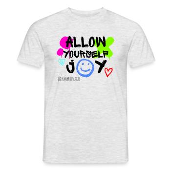 SHANIMAX Joy and happiness - Männer T-Shirt - Grau meliert - Vorne - AI Model Male 178 dark (178cm)