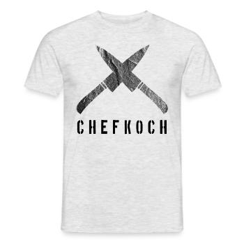 Chefkoch - Männer T-Shirt - Grau meliert - Vorne - AI Model Male 178 dark (178cm)