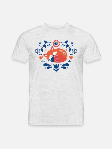 Nordic fox - Men's T-Shirt - heather grey