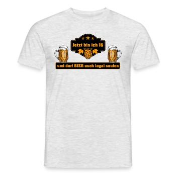 Geschenk zum 16 Geburtstag - Männer T-Shirt - Grau meliert - Vorne - AI Model Male 178 dark (178cm)