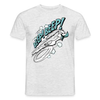 Looney Tunes Road Runner Beep Beep! - Men's T-Shirt - heather grey - Front - AI Model Male 178 dark (178cm)