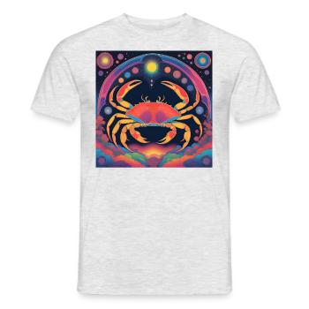 Krebs Geburtstag geboren Geschenk - Männer T-Shirt - Grau meliert - Vorne - AI Model Male 178 dark (178cm)