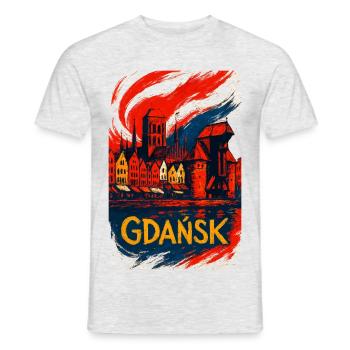 Gdansk Gdańsk City Poland Polska Patriot Gift - Men's T-Shirt - heather grey - Front - AI Model Male 178 dark (178cm)