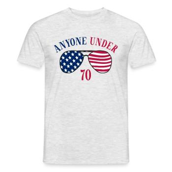 Toute personne de moins de 70 ans pour le président en 2024 - T-shirt homme - gris chiné - Devant - AI Model Male 178 dark (178cm)