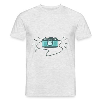 Camera Cam Camera Photographer Gift - Men's T-Shirt - heather grey - Front - AI Model Male 178 dark (178cm)