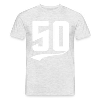 50 50th birthday old fifty fifty gift - Men's T-Shirt - heather grey - Front - AI Model Male 178 dark (178cm)
