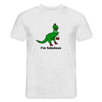 Dinosaur fabuleux - T-shirt homme - gris chiné - Devant - AI Model Male 178 dark (178cm)