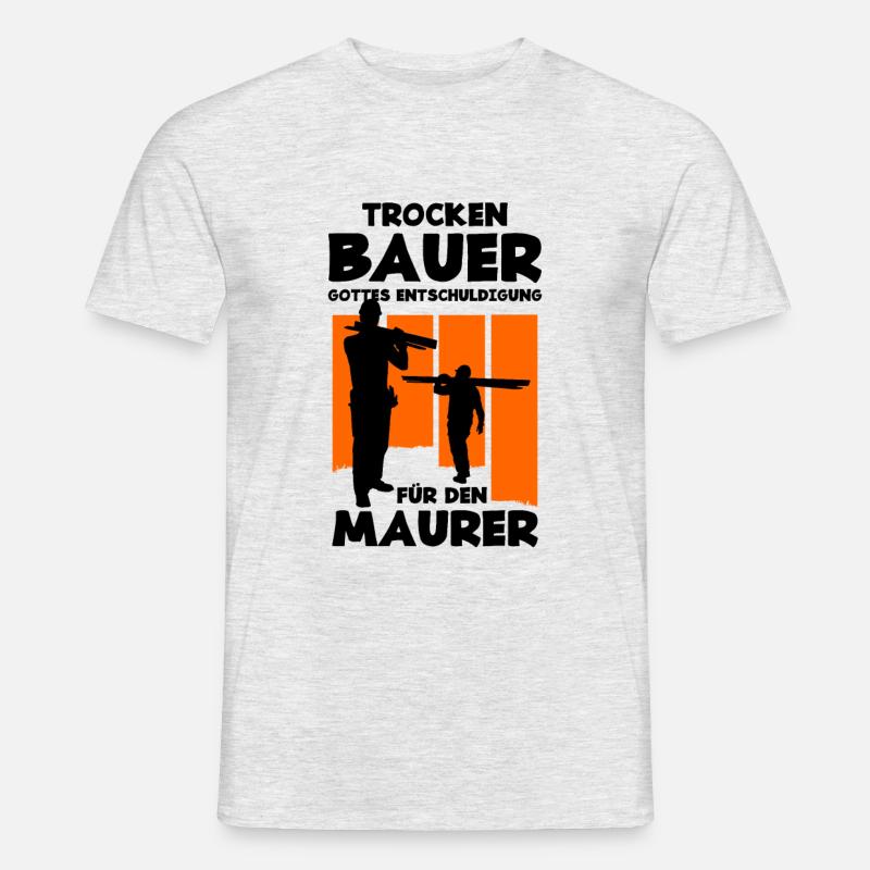 Stolzer Trockenbauer Trockenbau Beruf - Männer T-Shirt - Grau meliert