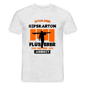 Gibskarton Flüsterer Trockenbau Trockenbauer - Männer T-Shirt - Grau meliert - Vorne - AI Model Male 178 dark (178cm)