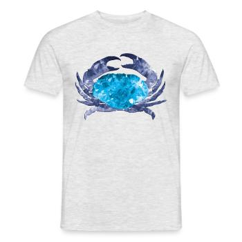 Zodiac Cancer with crystal armor crab - Men's T-Shirt - heather grey - Front - AI Model Male 178 dark (178cm)
