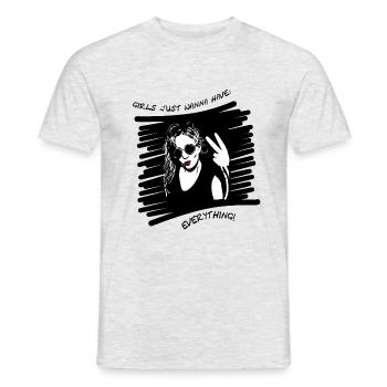 Girls just wanna have - Männer T-Shirt - Grau meliert - Vorne - AI Model Male 178 dark (178cm)