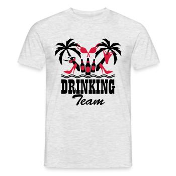 19 Drinking Team Insel Spaß Sex Boys Girls on Tour - Männer T-Shirt - Grau meliert - Vorne - AI Model Male 178 dark (178cm)