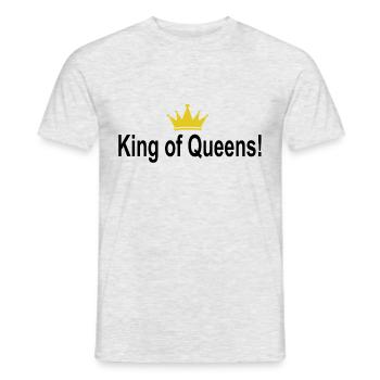 King of Queens T-Shirt - Männer T-Shirt - Grau meliert - Vorne - AI Model Male 178 dark (178cm)