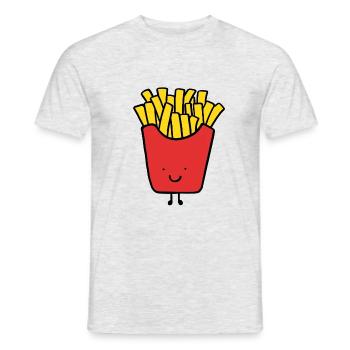 Meilleurs amis, meilleurs amis, partenaire, frites - T-shirt homme - gris chiné - Devant - AI Model Male 178 dark (178cm)