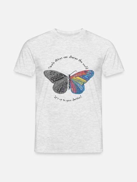 butterfly effect - Männer T-Shirt - Grau meliert