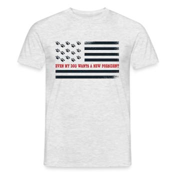 Même mon chien veut un nouveau président - T-shirt homme - gris chiné - Devant - AI Model Male 178 dark (178cm)
