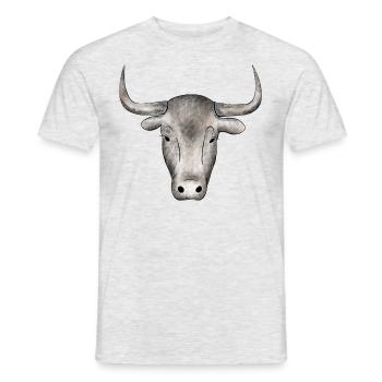 Taureau - T-shirt homme - gris chiné - Devant - AI Model Male 178 dark (178cm)