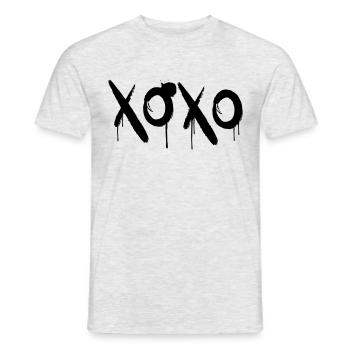 xoxo 1 - Männer T-Shirt - Grau meliert - Vorne - AI Model Male 178 dark (178cm)