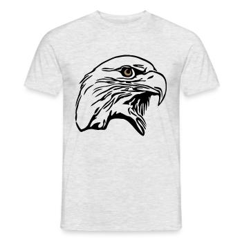 Aigle motif animal motif animal impression adler imprimé - T-shirt homme - gris chiné - Devant - AI Model Male 178 dark (178cm)