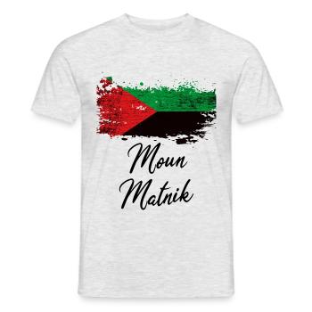 Peuple de la Martinique couleur drapeau - T-shirt homme - gris chiné - Devant - AI Model Male 178 dark (178cm)