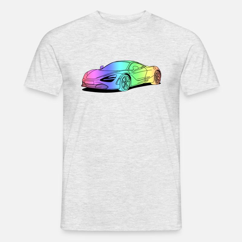 720s Coupe colourful - Männer T-Shirt - Grau meliert